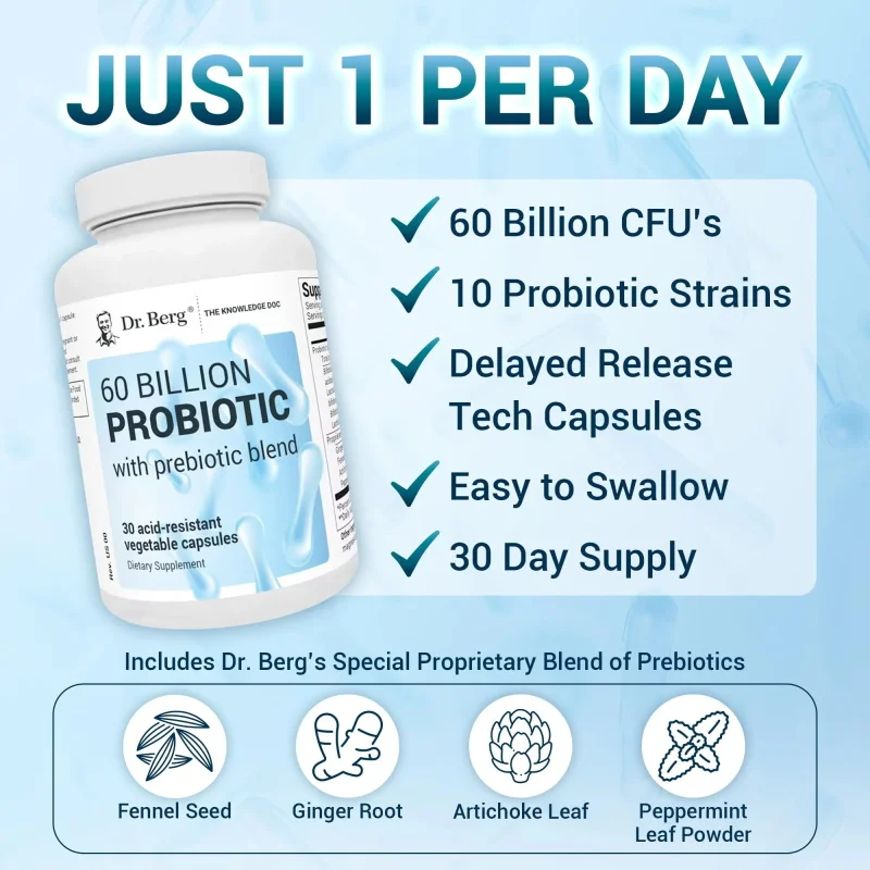 Dr. Berg 60 Milyar 10'lu Prebi - Probiotic 60 Billion incelemesi ve fiyatı
